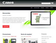 Tablet Screenshot of distribuidor-canon-mexico.com